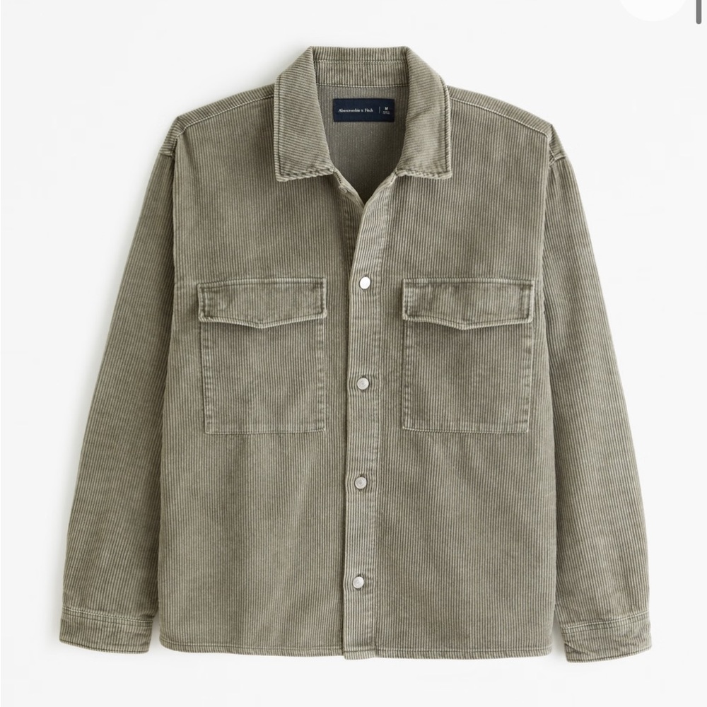 NWT Abercrombie & Fitch Mens Large Corduroy Shirt Jacket